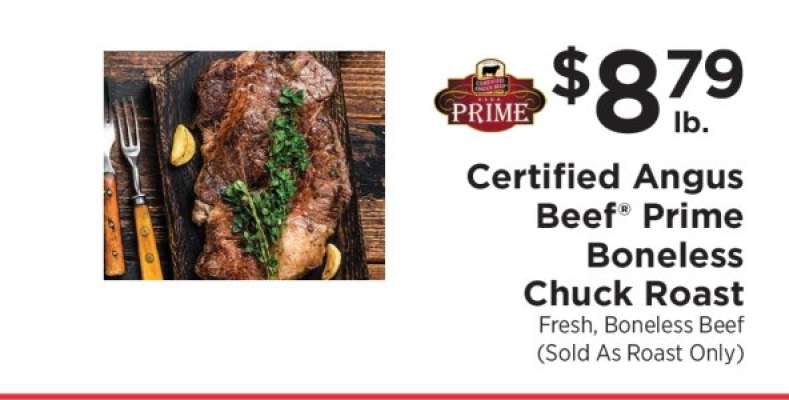 Certified Angus Beef Prime Boneless Chuck Roast