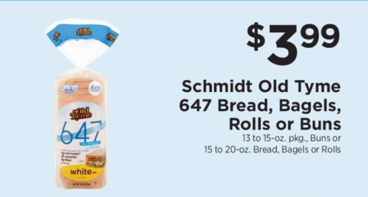 Schmidt Old Tyme 647 Bread, Bagels, Rolls or Buns