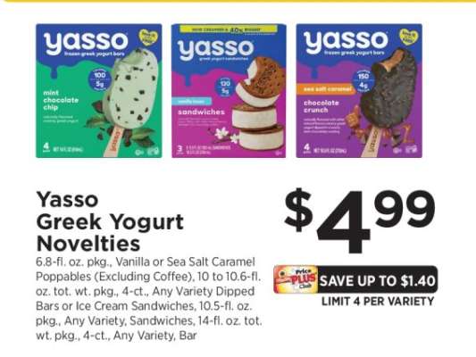 Yasso Greek Yogurt Novelties