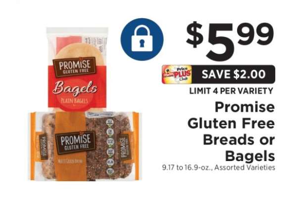 Promise Gluten Free Breads or Bagels