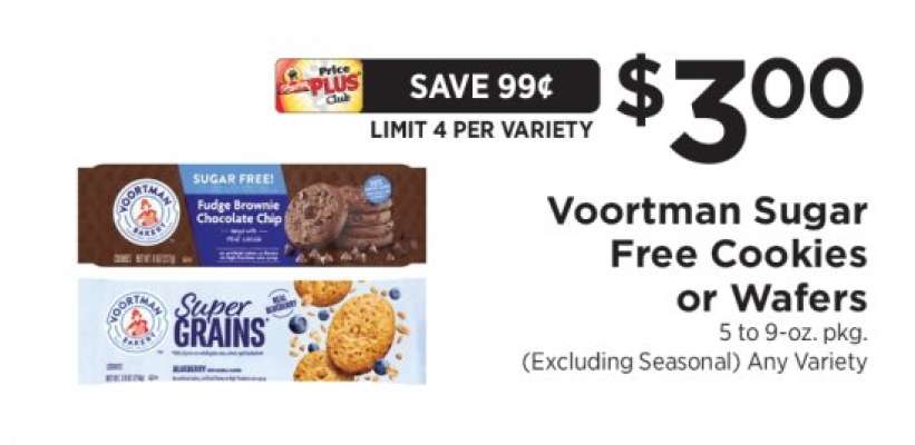 Voortman Sugar Free Cookies or Wafers