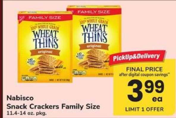 Nabisco Snack Crackers Family Size