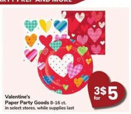 Valentine's Paper Party Goods