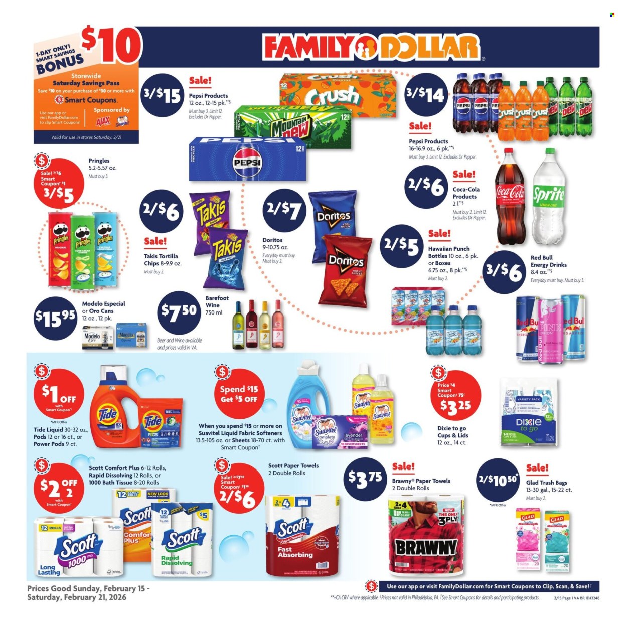 Family Dollar ad - 02/15/2026 - 02/21/2026. Page 1