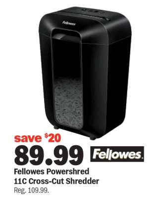 Fellowes Powershred 11C Cross-Cut Shredder