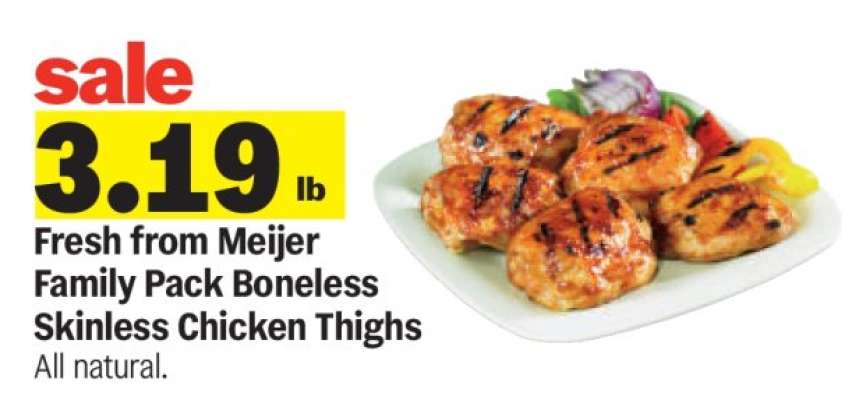Fresh from Meijer Family Pack Boneless Skinless Chicken Thighs