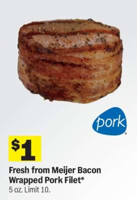 Fresh from Meijer Bacon Wrapped Pork Filet