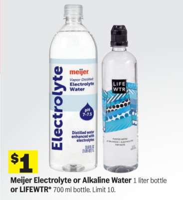 Meijer Electrolyte or Alkaline Water or LIFEWTR