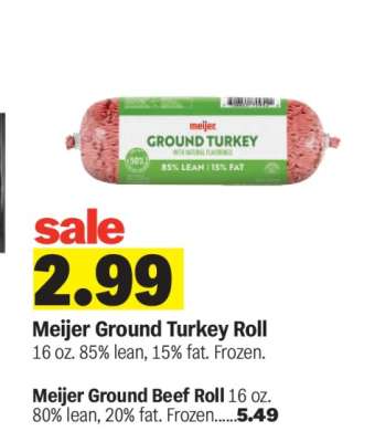 Meijer Ground Turkey Roll