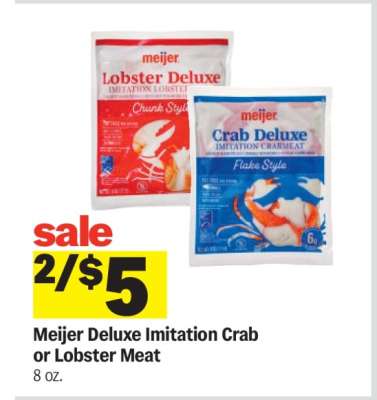Meijer Deluxe Imitation Crab or Lobster Meat
