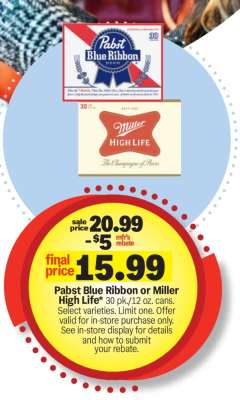 Pabst Blue Ribbon or Miller High Life