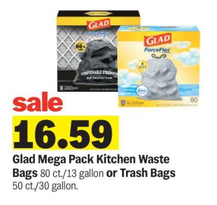Glad Mega Pack Kitchen Waste Bags