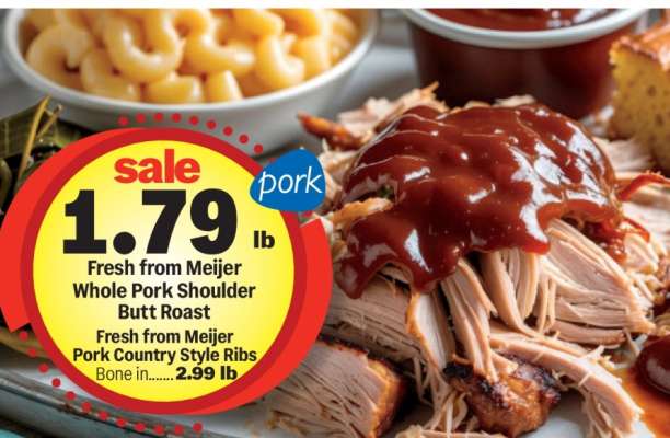 Fresh from Meijer Whole Pork Shoulder Butt Roast