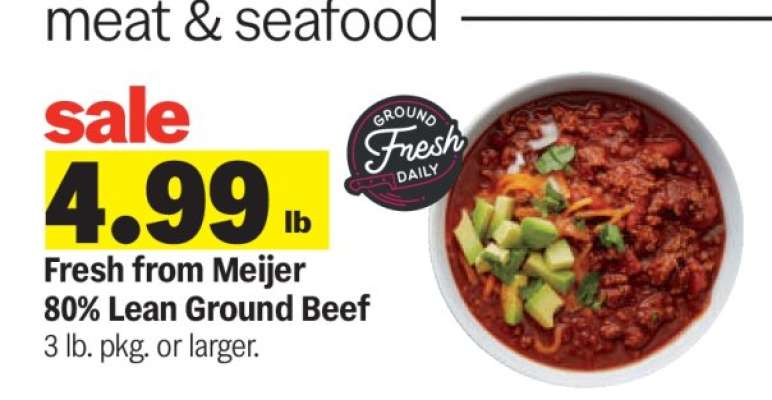 Fresh from Meijer 80% Lean Ground Beef*