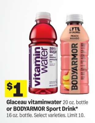 Glaceau vitaminwater or BODYARMOR Sport Drink