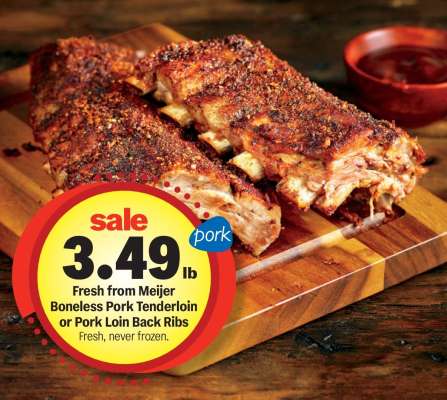 Boneless Pork Tenderloin or Pork Loin Back Ribs