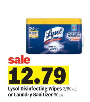 Lysol Disinfecting Wipes or Laundry Sanitizer