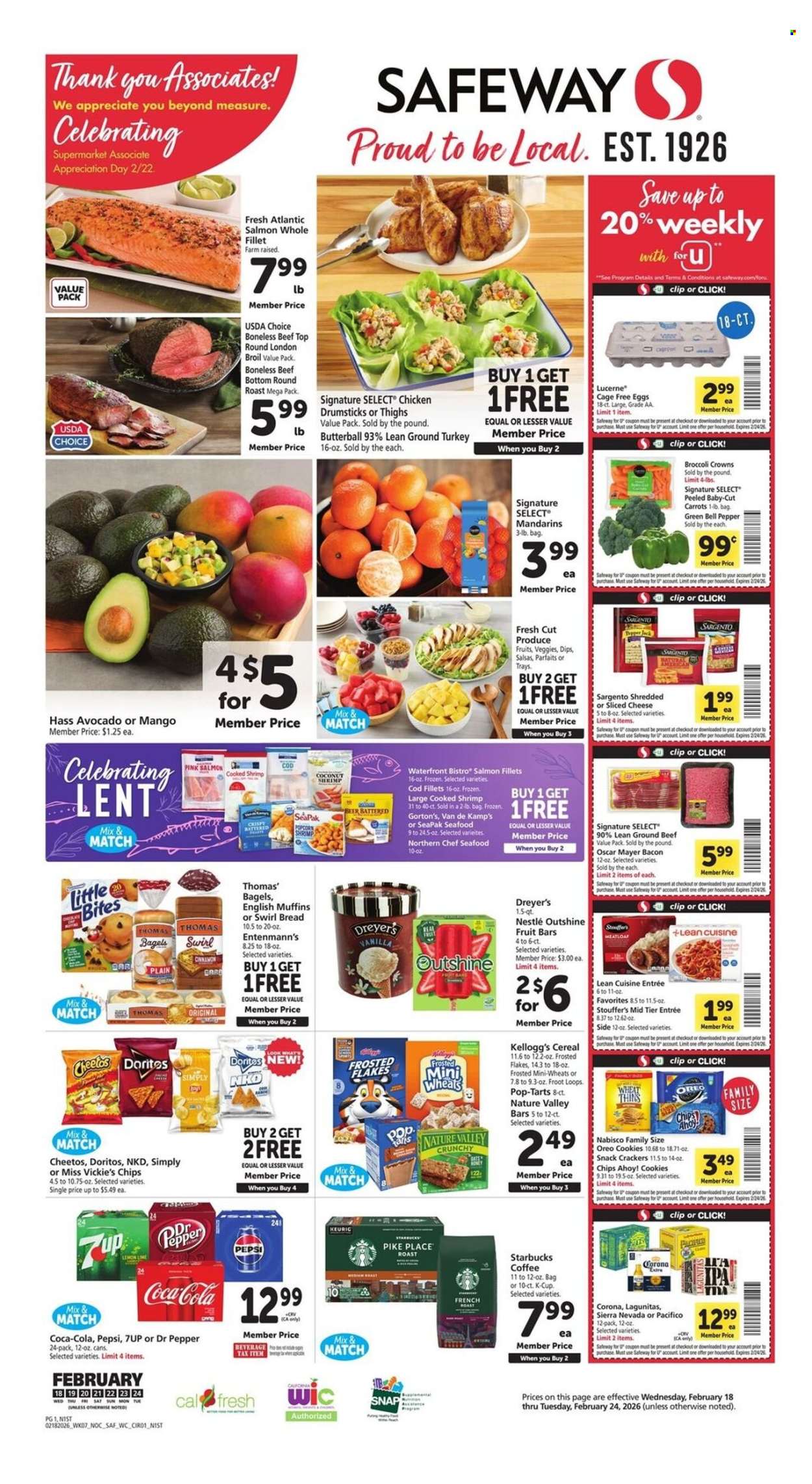 Safeway ad - 02/18/2026 - 02/24/2026. Page 1