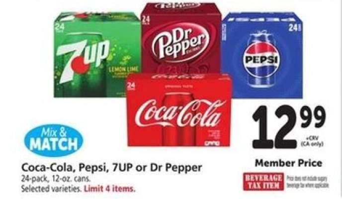Coca-Cola, Pepsi, 7UP or Dr Pepper