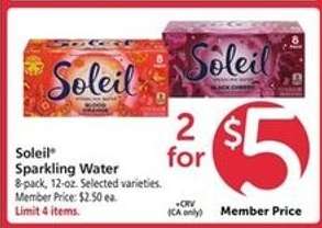 Soleil Sparkling Water