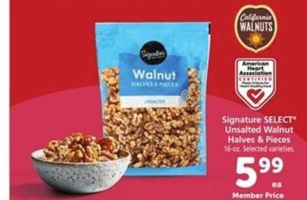 Signature SELECT Unsalted Walnut Halves & Pieces