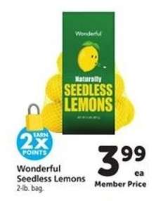 Wonderful Seedless Lemons