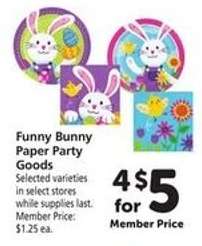 Funny Bunny Paper Party Goods