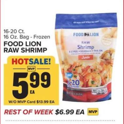 Food Lion Raw Shrimp