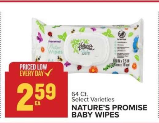 NATURE'S PROMISE BABY WIPES