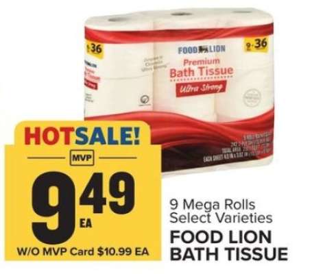 FOOD LION BATH TISSUE