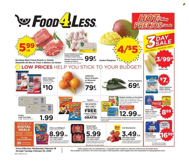Food 4 Less Flyer - 02/18/2026 - 02/24/2026.