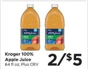Kroger 100% Apple Juice