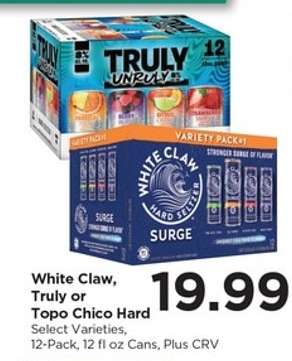 White Claw, Truly or Topo Chico Hard