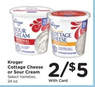 Kroger Cottage Cheese or Sour Cream