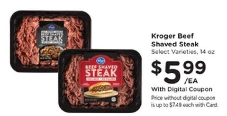 Kroger Beef Shaved Steak