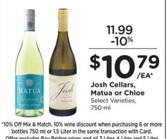 Josh Cellars, Matua or Chloe