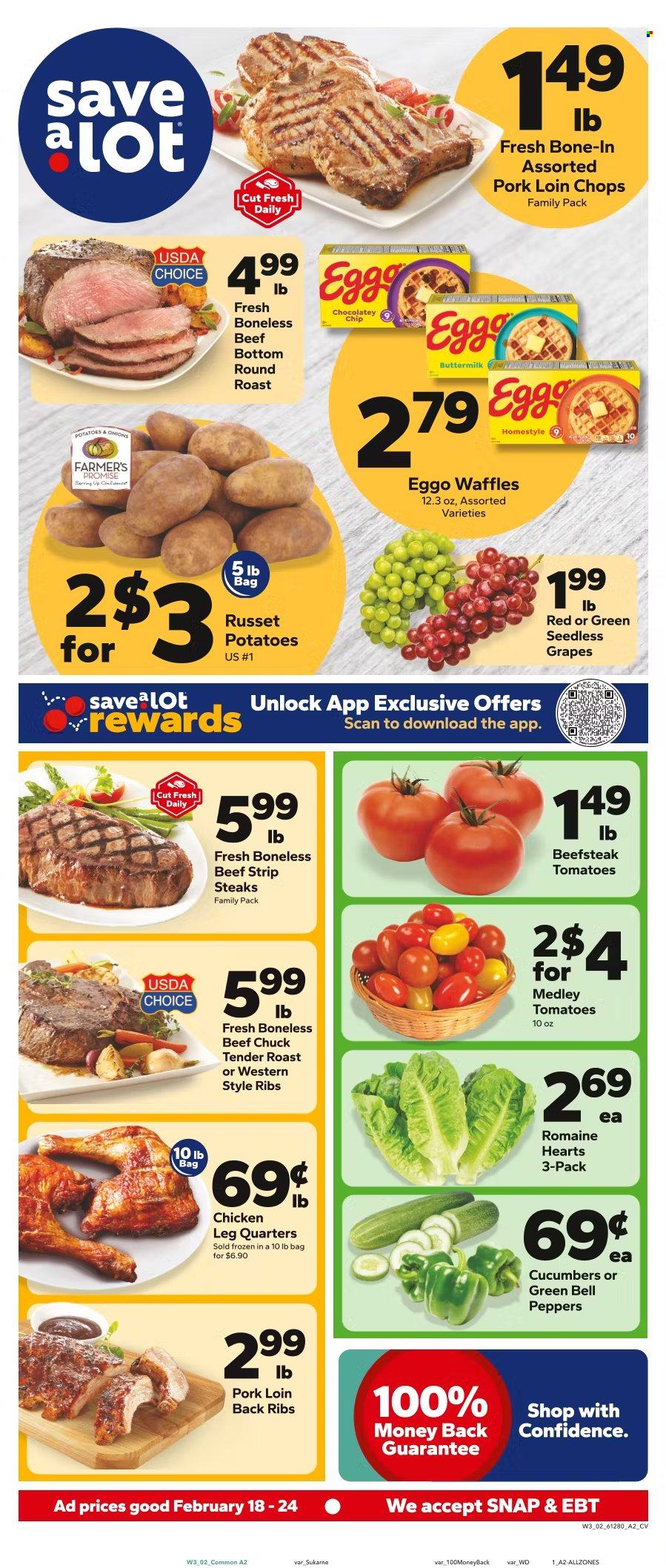 Save a Lot ad - 02/18/2026 - 02/24/2026. Page 1