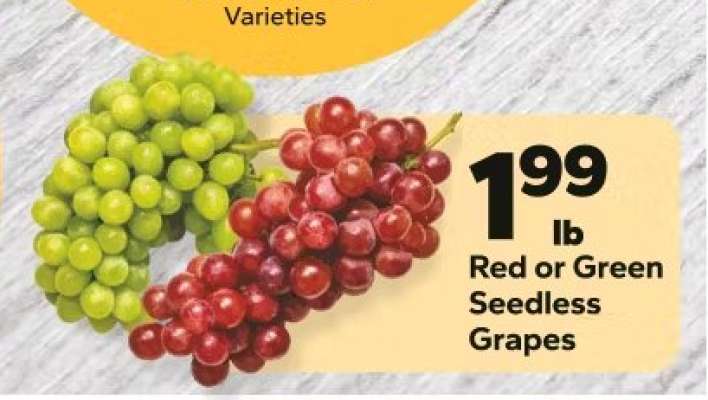 Red or Green Seedless Grapes
