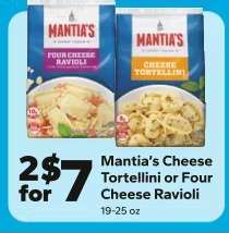 Mantia’s Cheese Tortellini or Four Cheese Ravioli