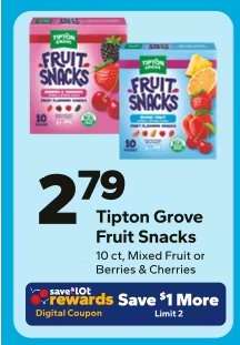 Tipton Grove Fruit Snacks