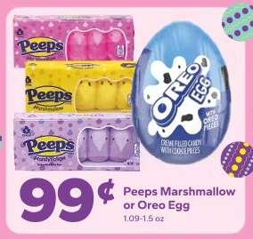 Peeps Marshmallow or Oreo Egg