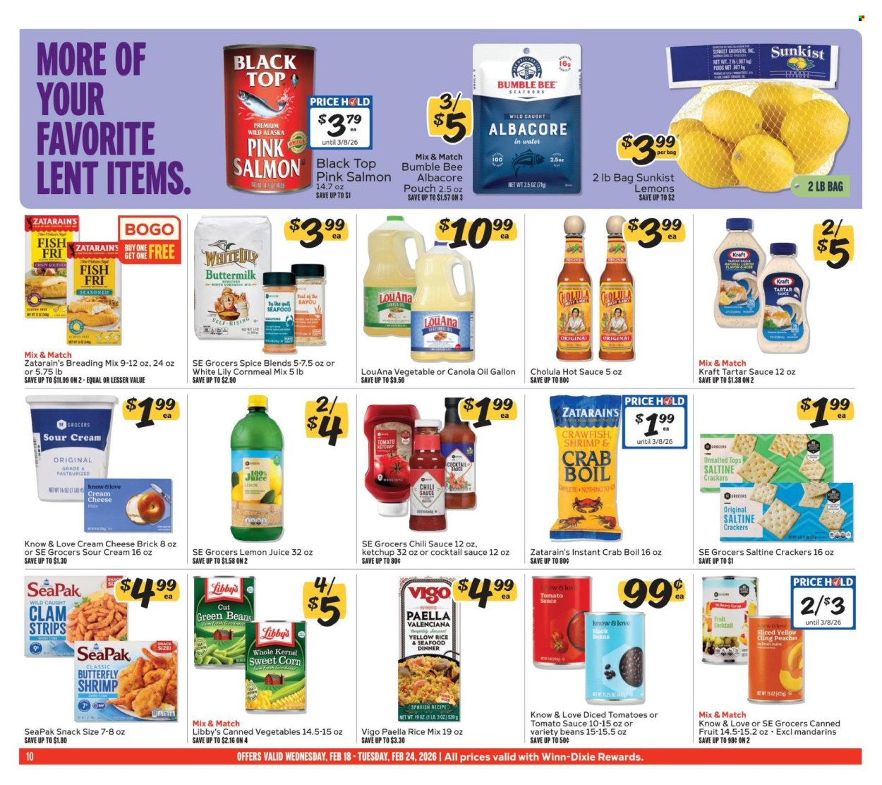 Winn Dixie ad - 02/18/2026 - 02/24/2026. Page 10