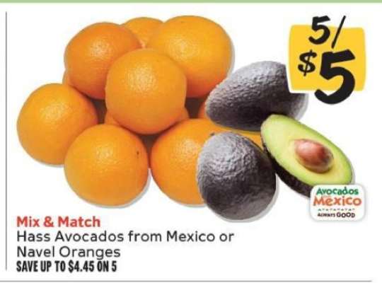 Hass Avocados from Mexico or Navel Oranges