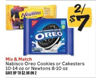 NABISCO Oreo Cookies or Cakesters