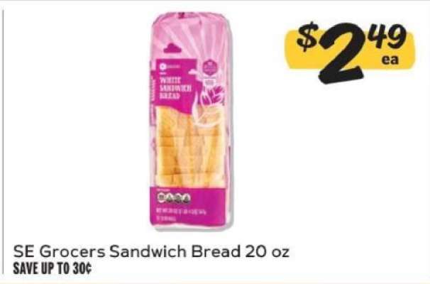 SE Grocers Sandwich Bread