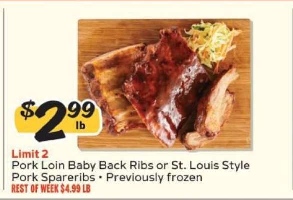 Pork Loin Baby Back Ribs or St. Louis Style Pork Spareribs