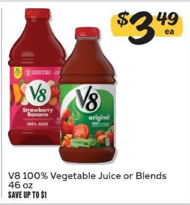V8 100% Vegetable Juice or Blends