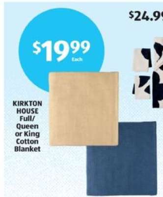 KIRKTON HOUSE Full/Queen or King Cotton Blanket