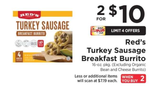 Red's Turkey Sausage Breakfast Burrito