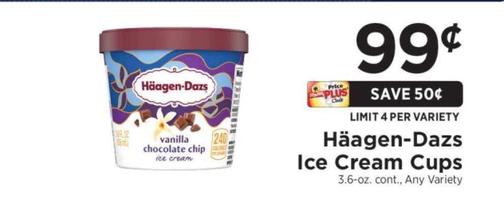 Häagen-Dazs Ice Cream Cups